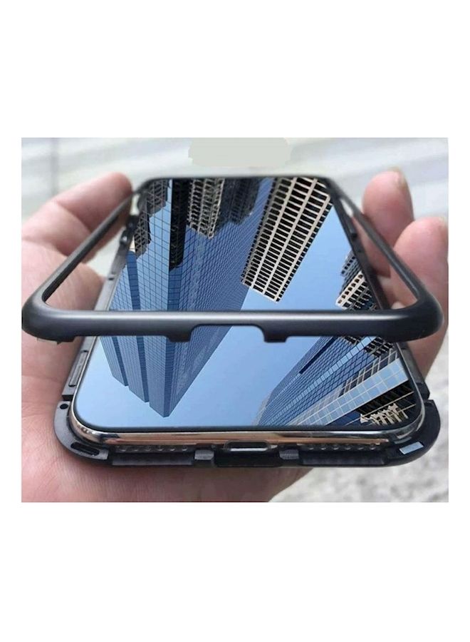 NIBEMINENT Magnetic Tempered Glass Case Cover For Samsung Galaxy Note 9 Clear/Black - Image 2