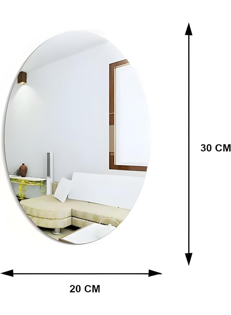 Alitera Oval Self-Adhesive Acrylic Mirror Wall Sticker – Multi-Purpose (1 Piece) - Image 4