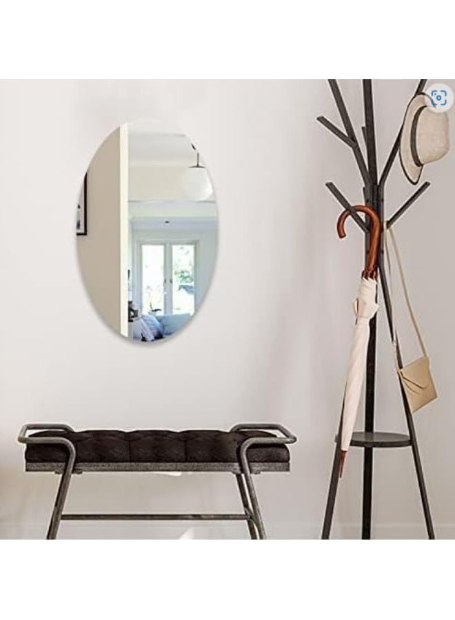 Alitera Oval Self-Adhesive Acrylic Mirror Wall Sticker – Multi-Purpose (1 Piece) - Image 1