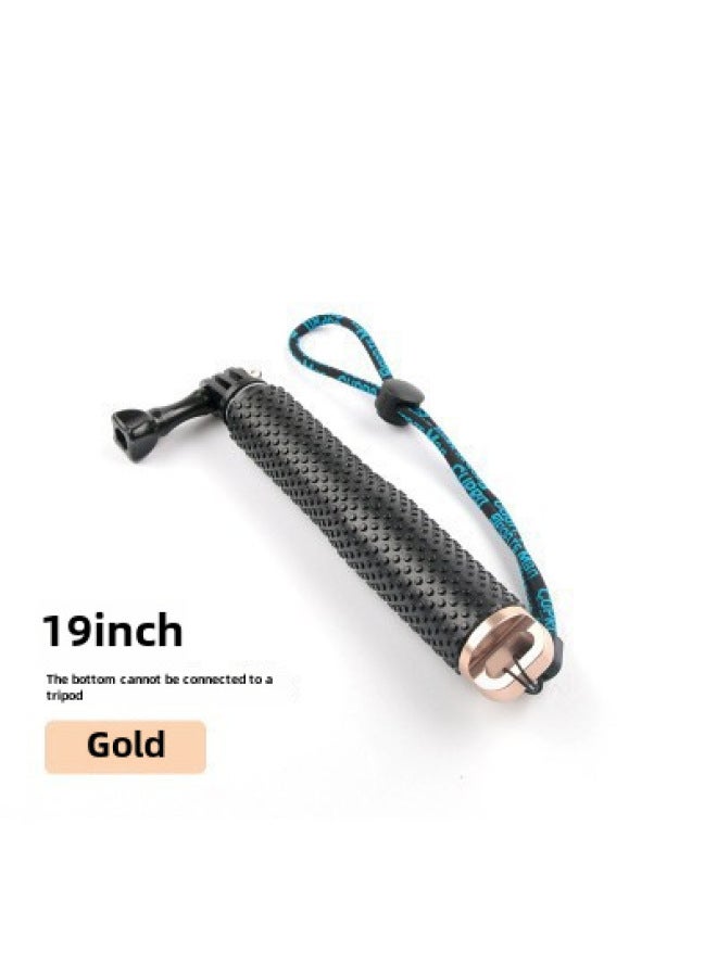 Portable Handheld Telescopic Camera Selfie Stick 19 Inch Multiple Colors Retractable Storage Sports Camera Selfie Stick-Color:19 Inch Gold - Image 1
