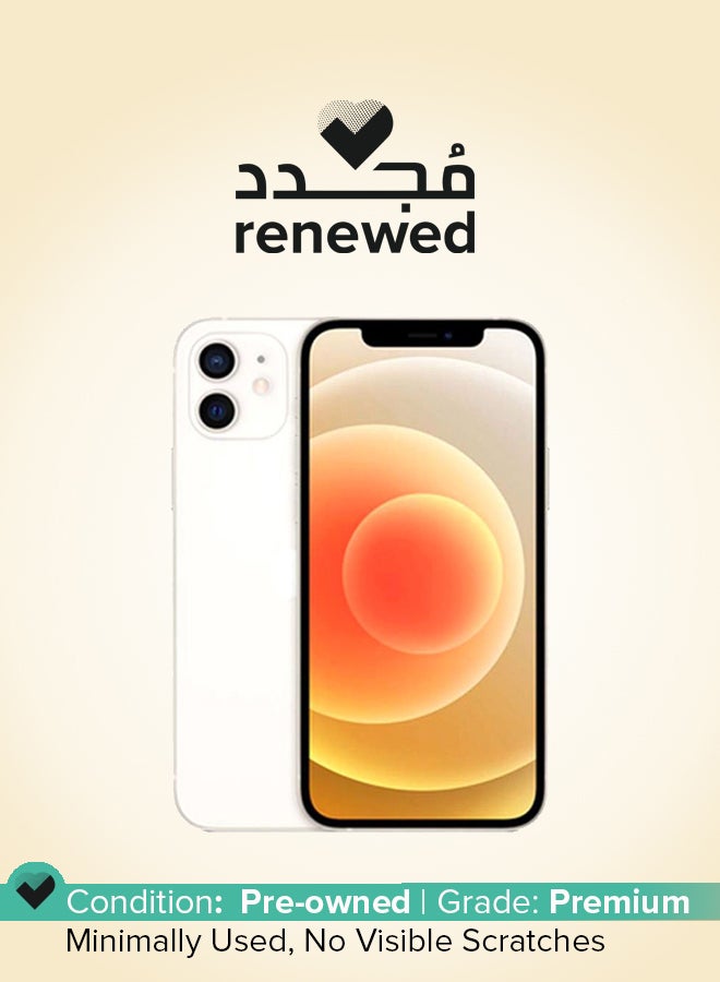 ابل  تم تجديده - iPhone 12 Mini مع Facetime وسعة 64 جيجابايت باللون الأبيض وتقنية 5G - إصدار عالمي - Image 1