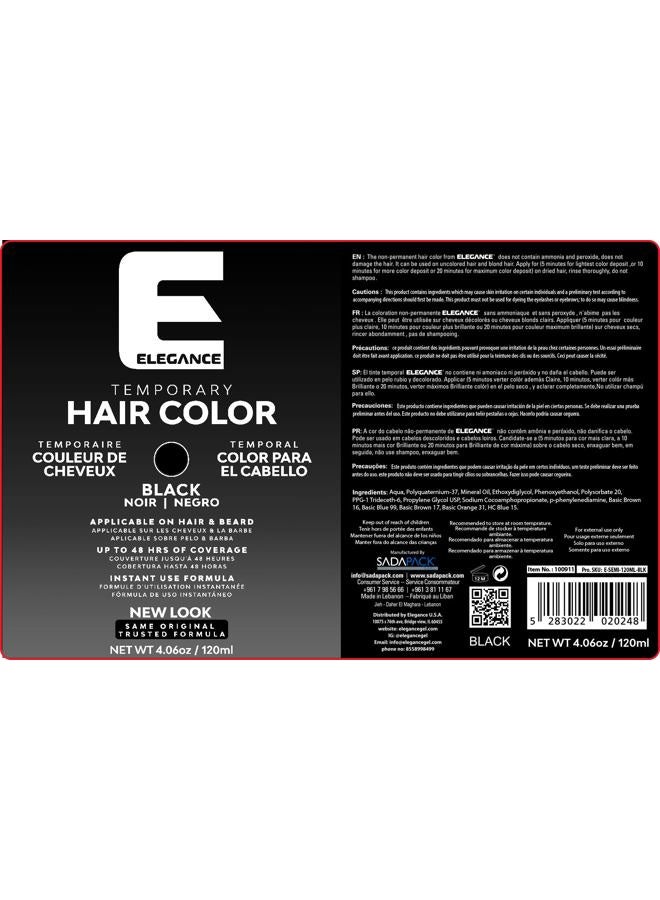 E Elegance لون شعر شبه دائم أنيق، 4.05 أونصة، 120 مل، لون شعر مؤقت لللحية والشعر، خالي من البيروكسيد والأمونيا، يدوم حتى 48 ساعة - Image 2