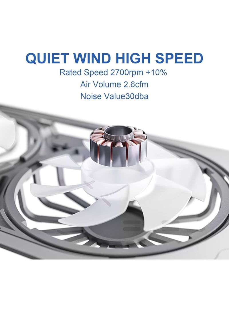 Aluminum Laptop Cooling Stand with External Fan – Compatible with MacBook, Notebook, PC – Fits 9 to 17 Inch Devices - Image 3