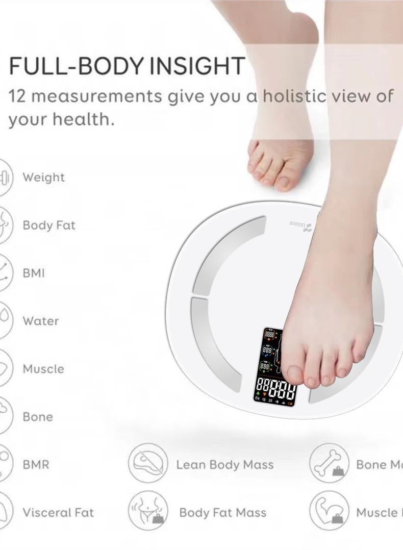 Llnique Smart Scale Body Weight and Fat Percentage Large LED Display Rechargeable  WiFi Weight Scale - Image 4