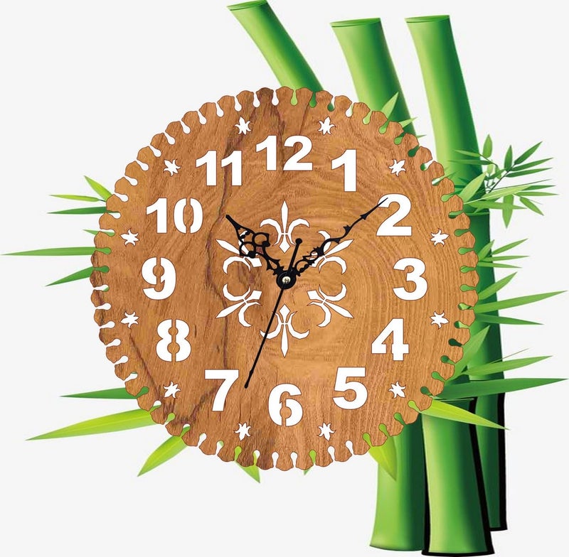 ADK Antique Big Size Hanging Roman Number Watch for Living Room Bedroom Office Decorative Wall Clock for Home Decor 30x30 cm Wooden Brown 74 - Image 3