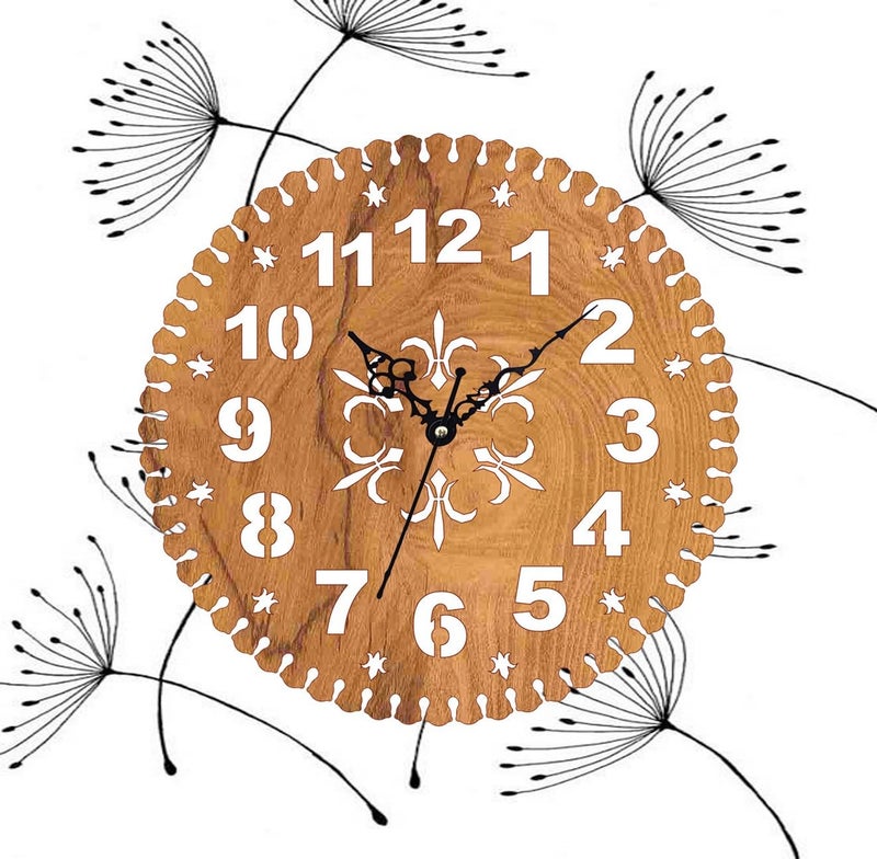 ADK Antique Big Size Hanging Roman Number Watch for Living Room Bedroom Office Decorative Wall Clock for Home Decor 30x30 cm Wooden Brown 74 - Image 4