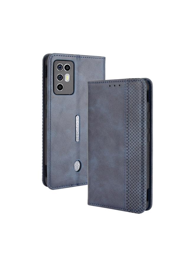 إيروريكس جراب لهاتف ZTE nubia Red Magic 6R بمشبك مغناطيسي بتصميم حصان مجنون بتصميم كلاسيكي، جراب جلدي أفقي قابل للطي مع حامل وفتحات للبطاقات وإطار للصور - Image 1