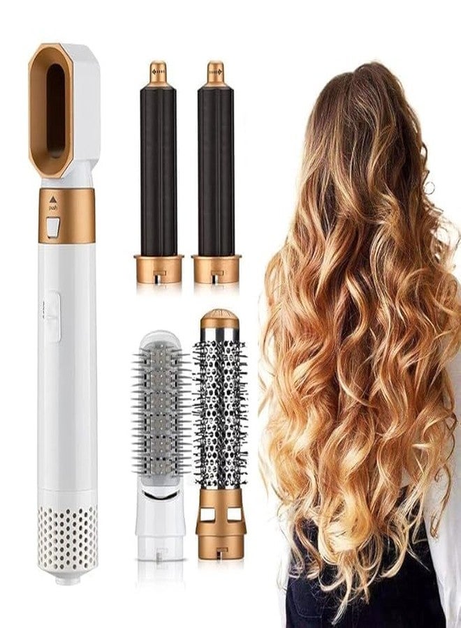 Tech King Techking 15 YEARS WARRANTY 5-in-1 Hot Air Styling Brush – Multifunctional Hair Tool with Ionic Technology, Ceramic Coating & Adjustable Heat for Smoothing, Curling & Straightening - BROWN - Image 4