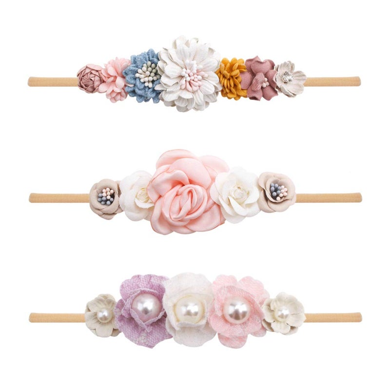 Newborn Hair Bands: Multicolor Elastic Set - Skin-friendly Nylon Material, Adjustable 14 To 22 Inch Size For Newborns, Infants & Toddlers, Ideal For Baby Shower, Birthday, Photography & Daily Wear - Image 1
