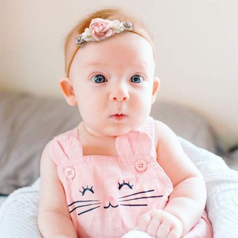 Newborn Hair Bands: Multicolor Elastic Set - Skin-friendly Nylon Material, Adjustable 14 To 22 Inch Size For Newborns, Infants & Toddlers, Ideal For Baby Shower, Birthday, Photography & Daily Wear - Image 4