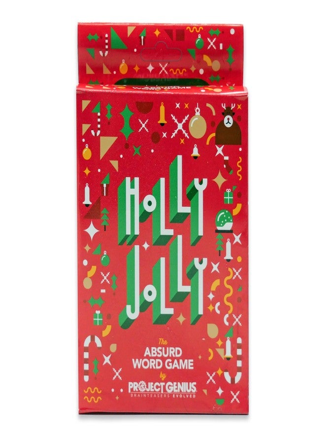 Project Genius Holly Jolly - A Holiday Themed Absurd Word Game, 50 Festive Rhymes to Guess, Christmas Card Game, Fun & Festive Stocking Stuffers, Project Genius - Image 2