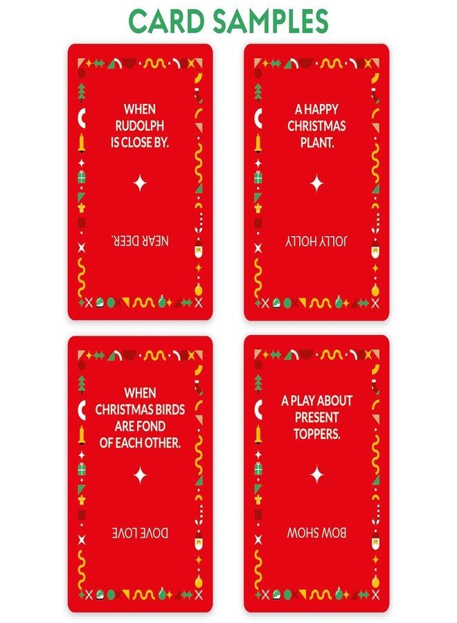 Project Genius Holly Jolly - A Holiday Themed Absurd Word Game, 50 Festive Rhymes to Guess, Christmas Card Game, Fun & Festive Stocking Stuffers, Project Genius - Image 3