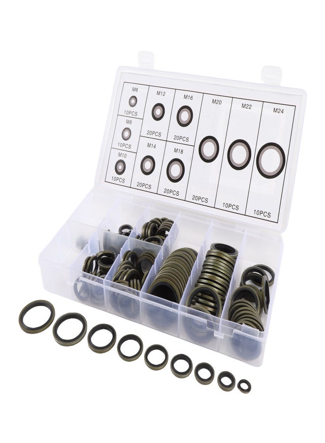 150PCS Seal Oil Washers Assortment Kit M6 M8 M10 M12 M14 M16 M18 M20 M22 M24 Sealing Metal Gasket for Plumbing Automotive Mechanical - Image 4
