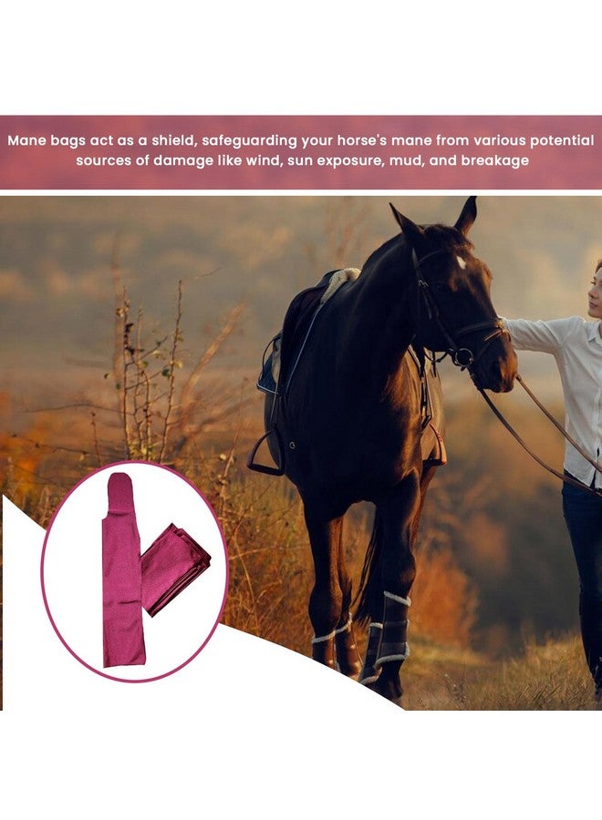 حقائب يدوية للعناية بعرف الخيل | عبوة من 6 قطع | أدوات/مستلزمات الخيل | حماية عرف الخيل من الرياح والشمس والطين، ومنع التشابك والاحتكاك والتكسر | منتج يدوي الصنع للعناية بعرف الخيل (لون كستنائي) - Image 4
