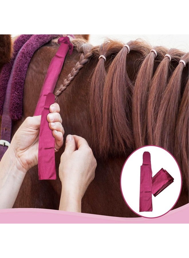 حقائب يدوية للعناية بعرف الخيل | عبوة من 6 قطع | أدوات/مستلزمات الخيل | حماية عرف الخيل من الرياح والشمس والطين، ومنع التشابك والاحتكاك والتكسر | منتج يدوي الصنع للعناية بعرف الخيل (لون كستنائي) - Image 3