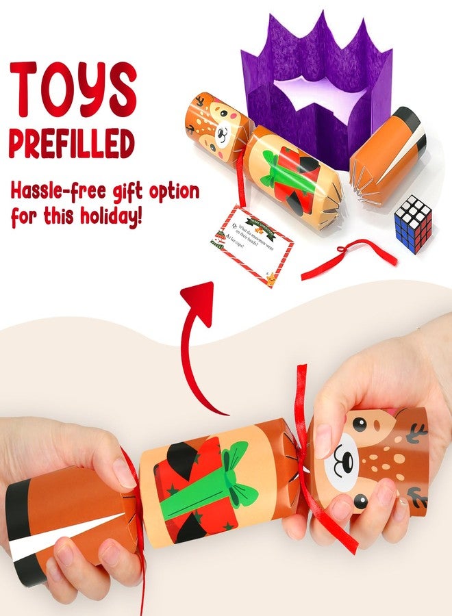 SURCVIO 10 Pack Christmas Party Favor Non-Snap Santa Claus Snowman Design Party Table Favors with Holiday Supplies for Kids and Adults - Image 2