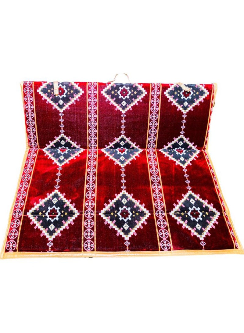 كادي ون بساط رحلات أرضي مكون من 5 قطع 200*300 سم، سجادة تخييم ل 9 اشخاص مبطن من 4 كراسي أرضية و مدة ، مجلس رحلات قماش تركي قابل للطي سماكة عالية مريح للجلوس مثالي للصحراء و البر - Image 2