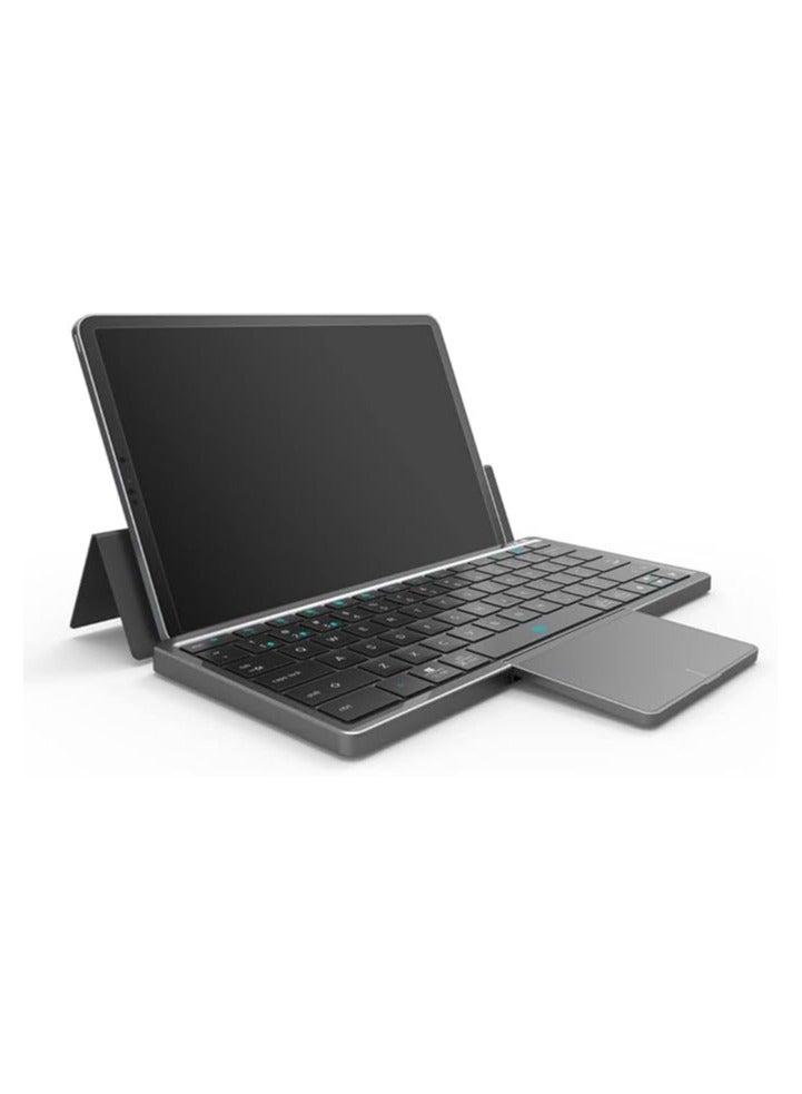 general Wireless keyboard, Bluetooth keyboard, touchpad keyboard with keyboard cover, keyboard case, compatible with tablets, mobile phones, computers, laptops, Type-C charging, support iOS, Android, Mac - Image 1