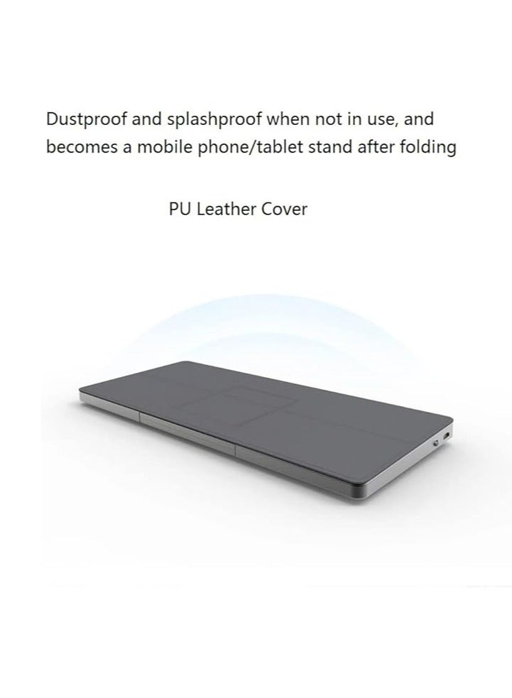 general Wireless keyboard, Bluetooth keyboard, touchpad keyboard with keyboard cover, keyboard case, compatible with tablets, mobile phones, computers, laptops, Type-C charging, support iOS, Android, Mac - Image 4