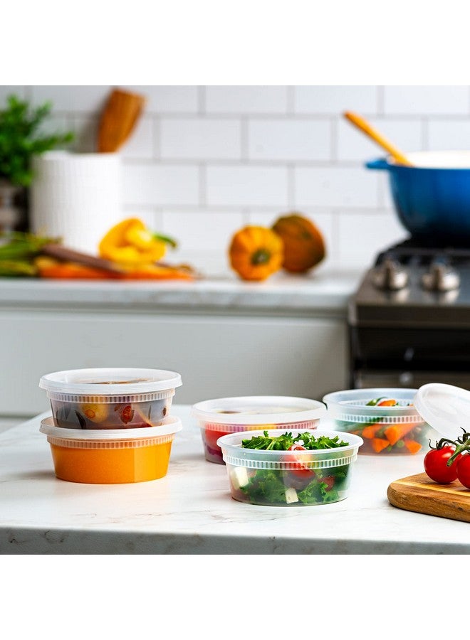 GUSTO [48 Sets - 8 oz. Plastic Deli Disposable Food Storage Containers with Airtight Lids - Slime Containers (Formerly Comfy Package) - Image 3