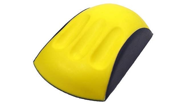 ISC Hand Sanding Block, Nylon Foam Hook and Loop Sand Pad for Abrasive Orbital Sander Disc Combo (Mouse Shape 6") - Image 1