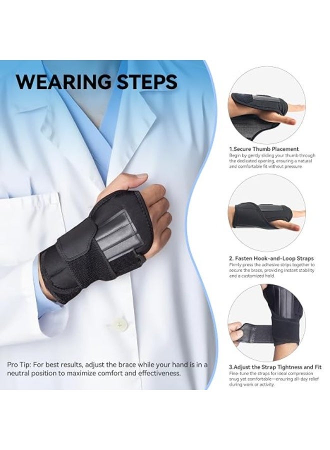 Adjustable Wrist and Thumb Stabilizer, Night Support for Carpal Tunnel and Tendonitis, Targeted Relief for De Quervain's Tenosynovitis, Ergonomic Splint for Left Hand - Image 5