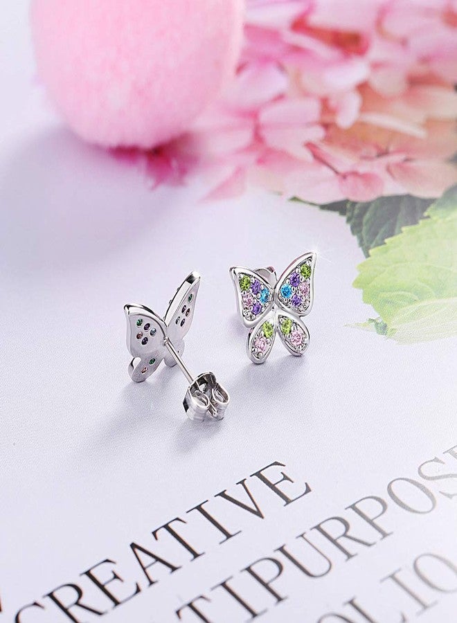 SINCERE Hypoallergenic Butterfly Earrings for Girls 8-12 Birthday Valentines Day Christmas Gifts for Daughter Granddaughter Niece - Image 5