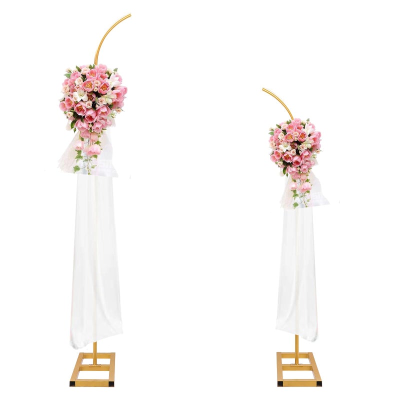 MontValent Wedding Arch Backdrop Stand Metal Arch Stand Wedding Arch Frame Wedding Arches for Ceremony Gold Arch Backdrop Flower Arch Stand Floral Arch Birthday Party Graduation Background Decoration - Image 2