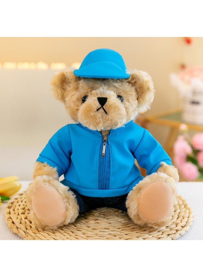 Police Cub Bear Doll Traffic Police Cub Bear Doll Uniform Fireman Teddy Bear Plush Toy Girl Children Gift-Specifications:30cm [excellent Price/warranty]-Color:Blue-sweatshirt Bear  - Image 1