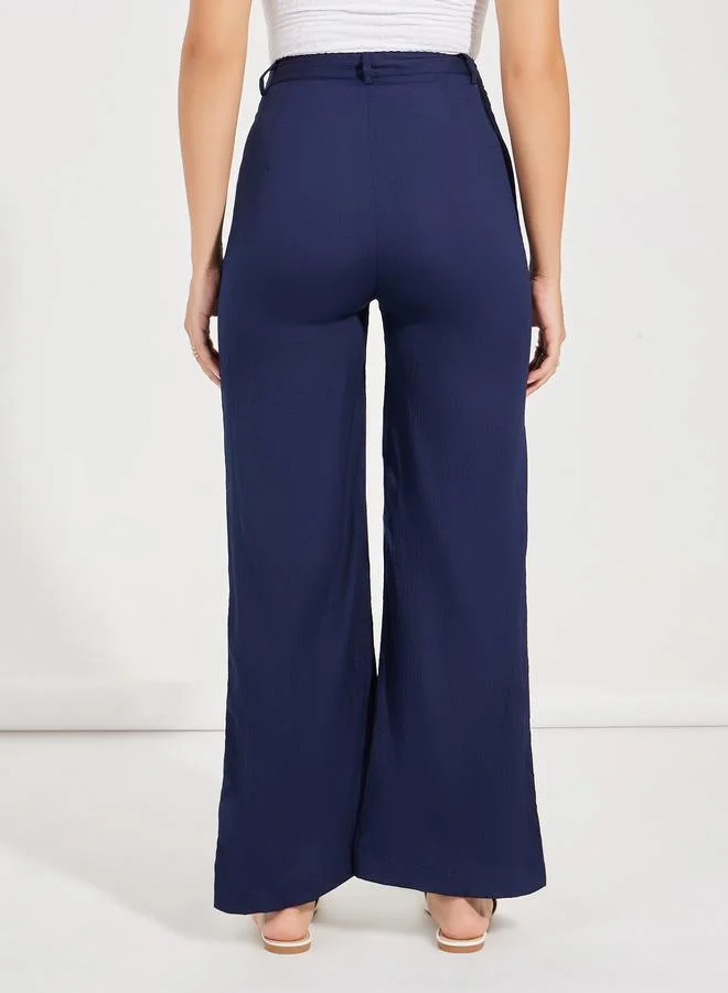 Styli High Rise Straight Fit Basic Pants