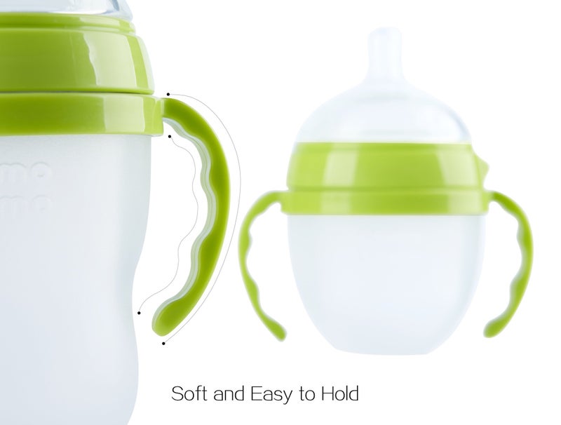 GOLOHO Compatible Baby Bottle Handle for Comotomo Bottles 8 oz & 5 oz, 3 Count, Green - Image 3
