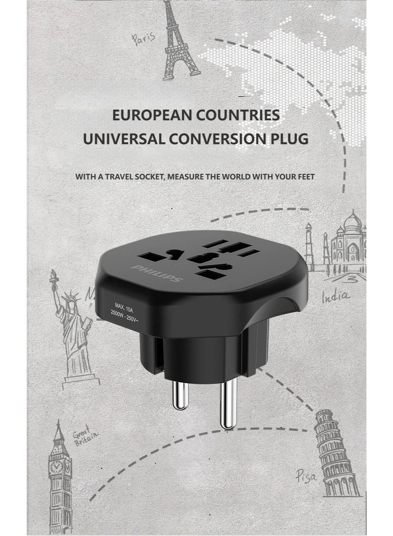 PHILIPS UK to Multi-Country Travel Adapter SPB1002B - Universal Power Converter for UK, Hong Kong, Singapore, Maldives & 32 More Countries BLACK UK - Image 4