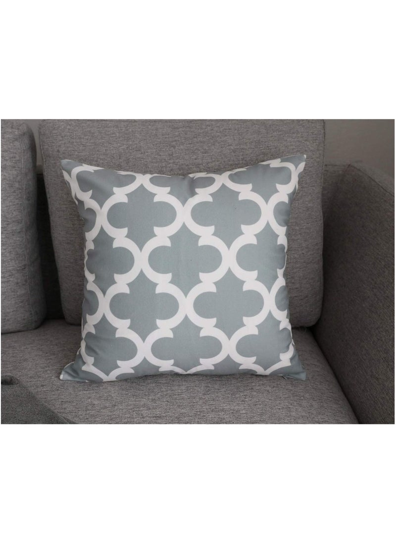 XiuWoo Set of 4 45*45cm Accent Decorative Throw Pillow Cases Soft Microfiber Outdoor Throw Pillow Covers for Couch Bedroom, Grey  - Image 5