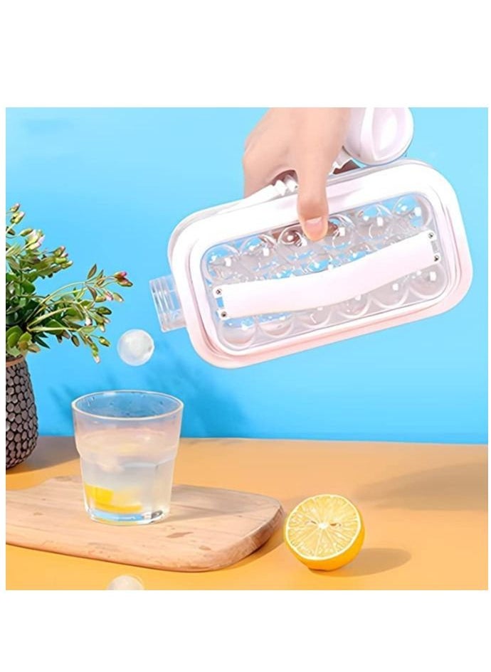 BELLSBERRY - 2 in 1 Portable Ice Ball Maker Kettle with 17 Grids Flat Body Lid Cooling Ice Pop Cube Molds for Drinks - Image 1