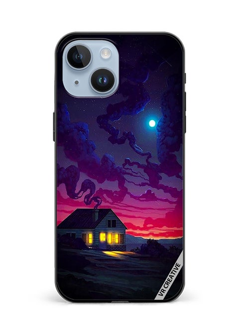 Protective Case Cover For Apple iPhone 15 Plus House Design Multicolour
