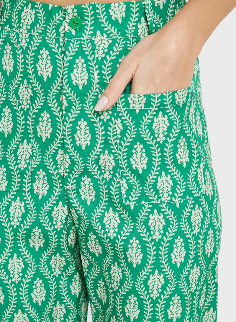 Ginger Urban Minx Printed Wide Leg Pants