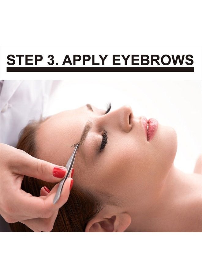 KC Republic - Eyebrow Extensions Kit with 1 x Trays of Mink Eyebrows in Light Brown Comes on Mixed Length Trays 5-8 Mm Mix, Eyebrow Extension Glue Clear & Extension Tweezers (Light Brown, Black Tweezer) - Image 1