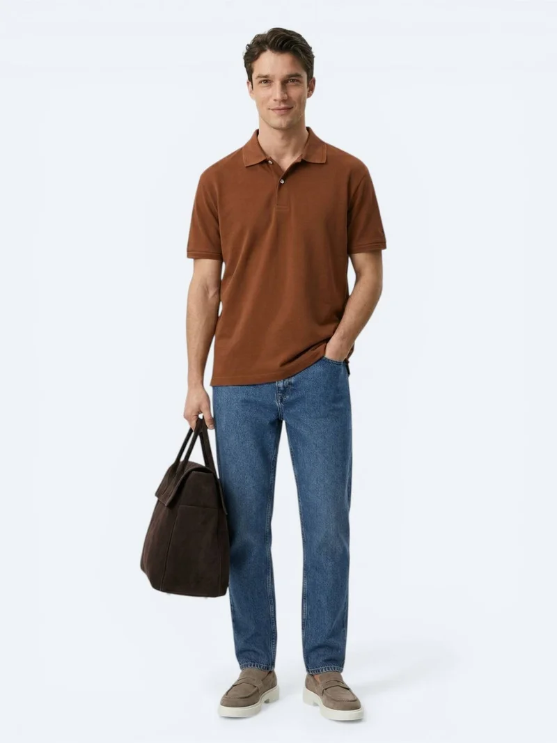 Kip Copper Plain 100% Cotton T-Shirt