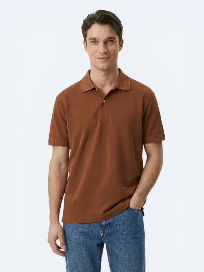 Kip Copper Plain 100% Cotton T-Shirt