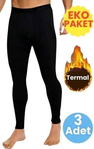 تيزجيلسين Men's Economic 3-Pack Thermal Tights Long Sports Tights