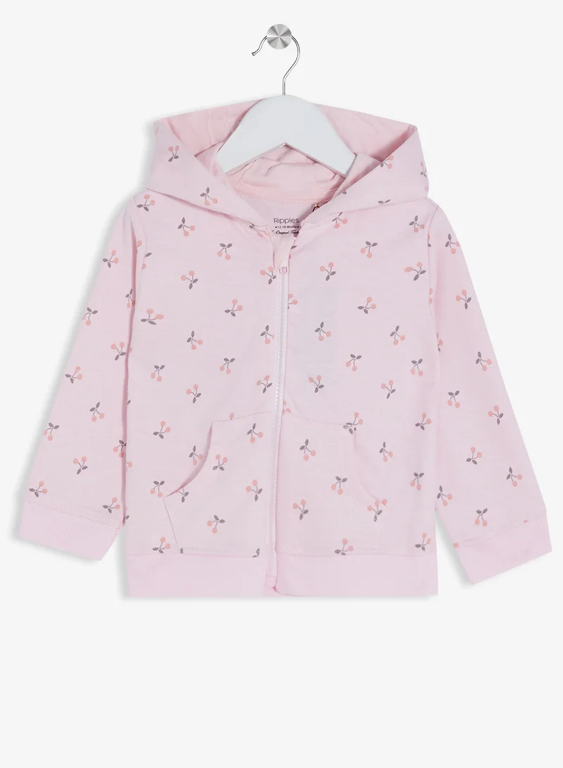 ريبلز مع نمشي طقم بناتي قطعتين بغطاء رأس وسروال رياضي