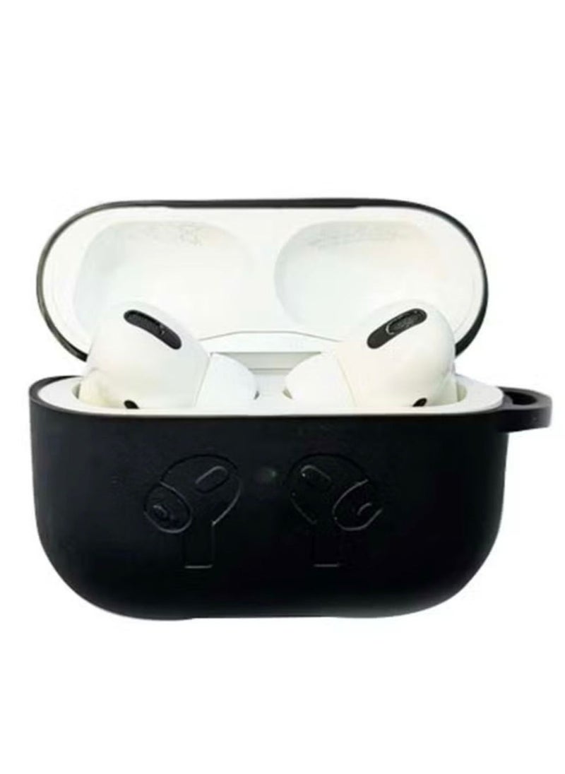 ماركة غير محددة - سماعات Pro Airpods متوافقة مع هاتف Android iPhone باللون الأبيض مع غطاء حماية واق اسود - Image 1
