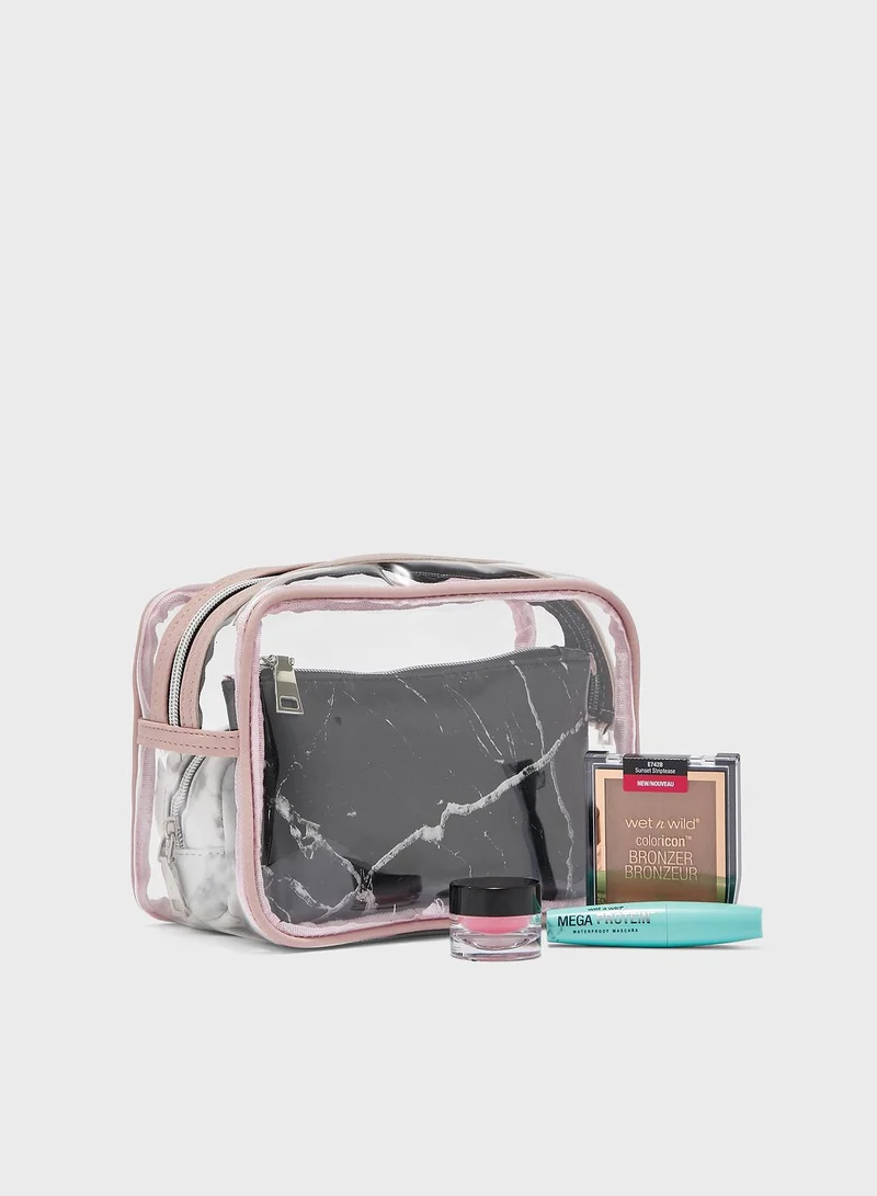 AURORA Marble Cosmetic Bag in Bag Set