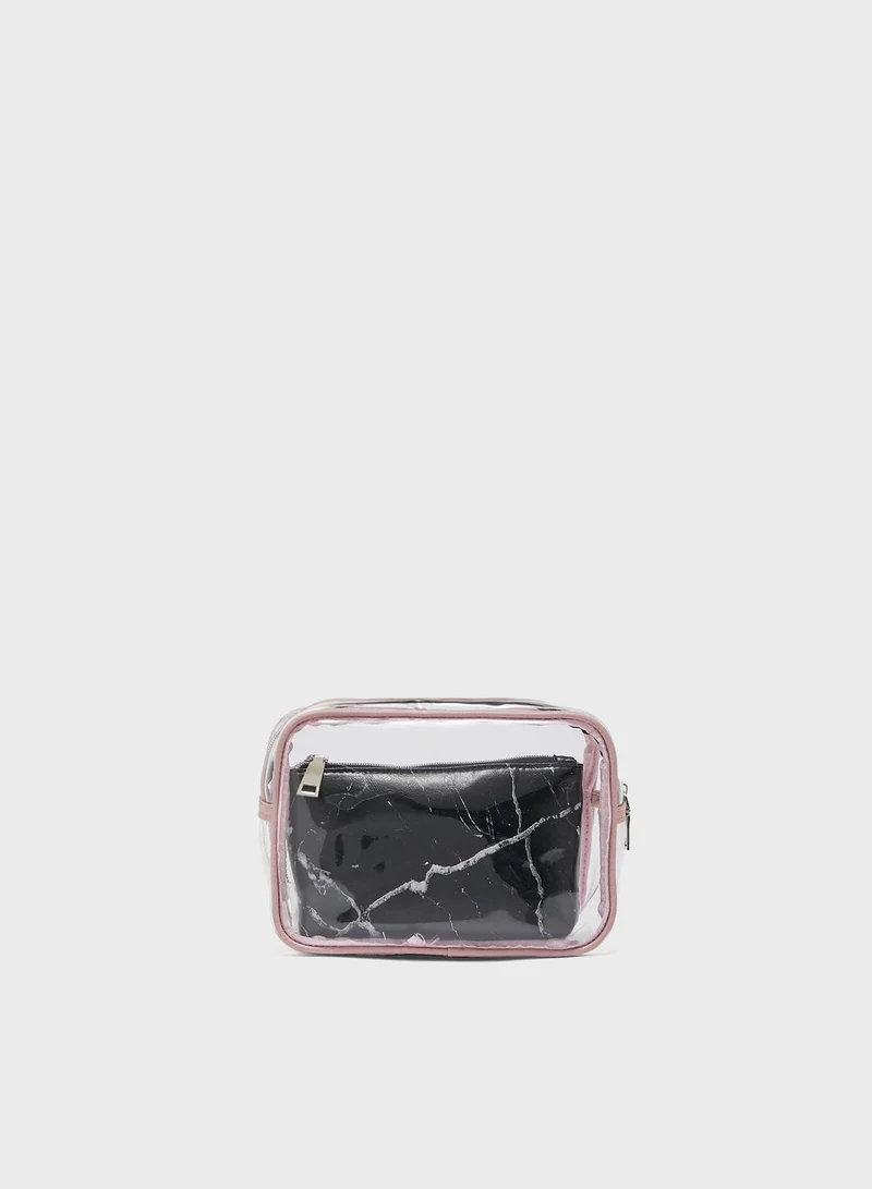 AURORA Marble Cosmetic Bag in Bag Set