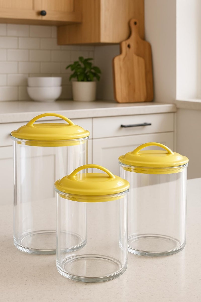 Reston Lloyd Food Storage Containers, BPA Free Airtight Canisters for Cereal, Pasta, Sugar, Coffee, Flour, Cookies, Loose Tea, for Kitchen Organization, Set of 3 by Reston Lloyd, Red - Image 5