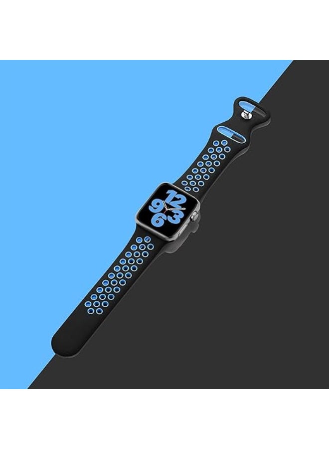 سوار سيليكون متوافق مع ساعة Apple Watch Series 2 / 3/ 4/ 5/ 6/ 7 SE 42 مم 44 مم 45 مم 49 مم - Image 2