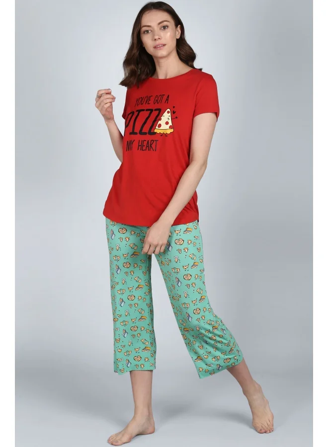 NeceSera Pizza My Heart Capri Set