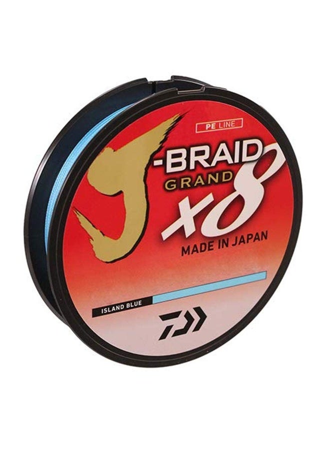 Daiwa JBGD8U8-150IB J-Braid X8 Grand Braided Line, 150 Yards, 8 Lbs Tested, .005" Diameter, Island Blue