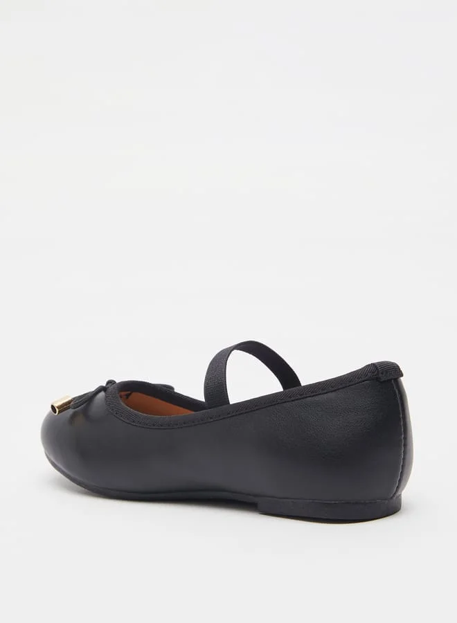 JUNIORS Girls Round Toe Ballerina Shoes with Cushioning