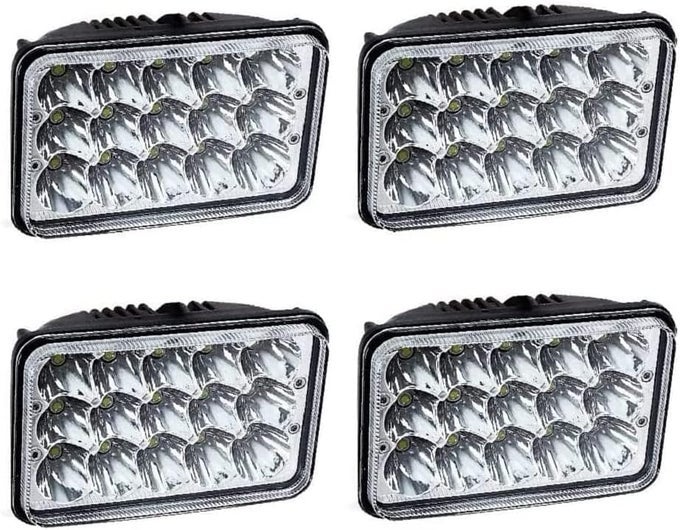 Dot Approved 4Pcs 4X6 Led Headlights For Peterbilt Trucks